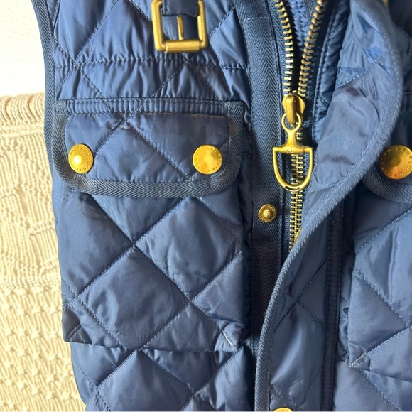 Ralph Lauren Polo Sport Preppy Prep Y2K Quilted Navy Blue Fisherman Vest Medium - Picture 7 of 7